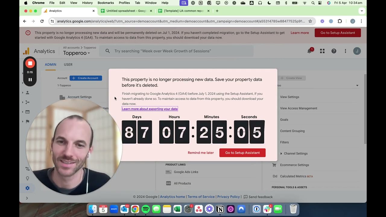 Export your historic Google Universal Analytics eCommerce Data in 5 minutes