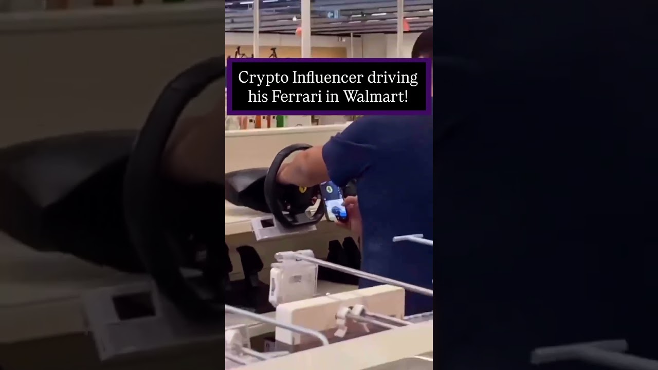 Crypto Influencer Flexing His Ferrari&hellip; Inside Walmart! 😂 #stockmarketindia #comedy #funny #money