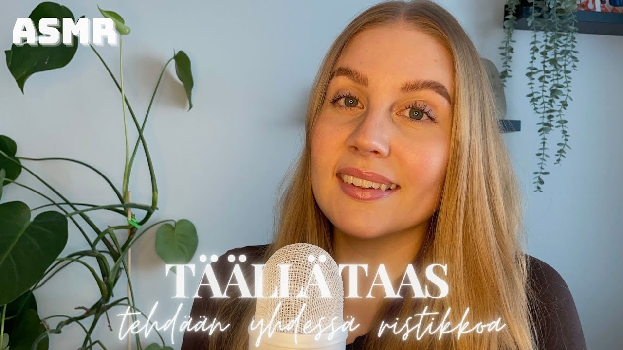 ASMR SUOMI | Rentoudu tekemällä ristikkoa mun kaa | personal attention, käsiliikkeitä, triggersanoja