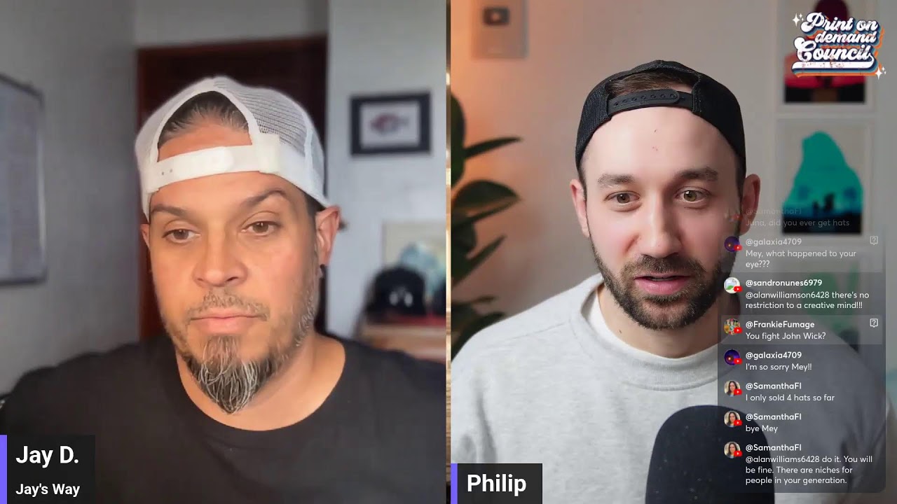 Live POD Council Chat, Amazon Merch and Etsy Reviews with Philip, Juna, Curtis