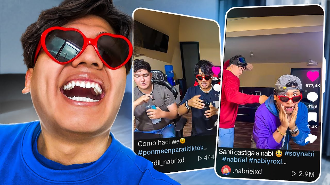 Reaccionando a los TIKTOKS de MI VIAJE CON SANTI