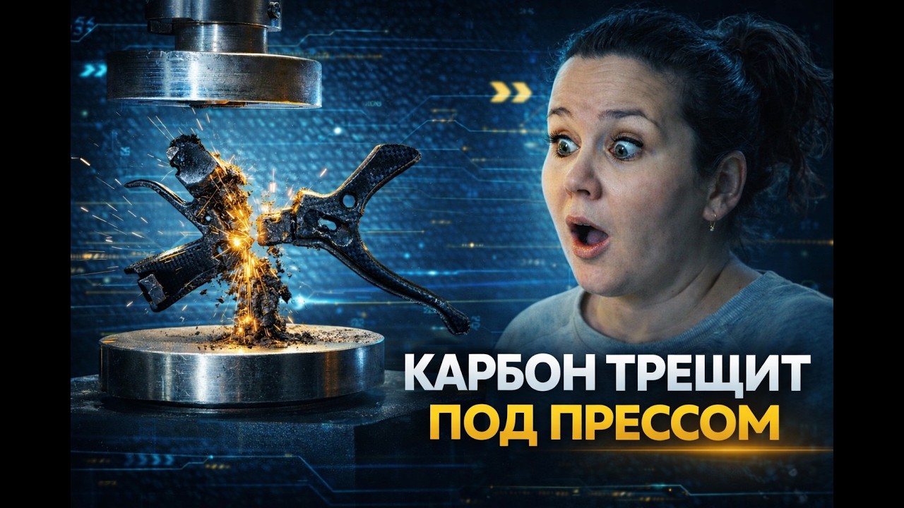 Стоит ли доверять карбону? Жёсткий тест  карбона под прессом.