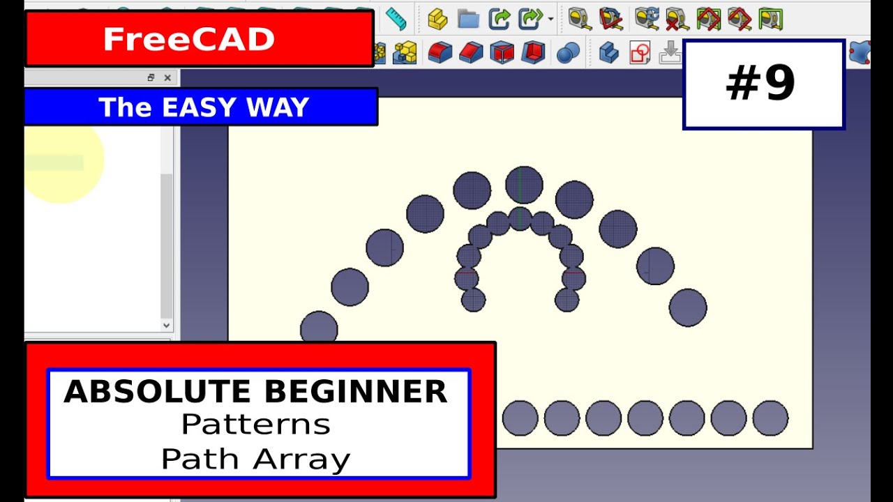 FreeCAD для начинающих #9 Линейные и полярные узоры с массивами путей