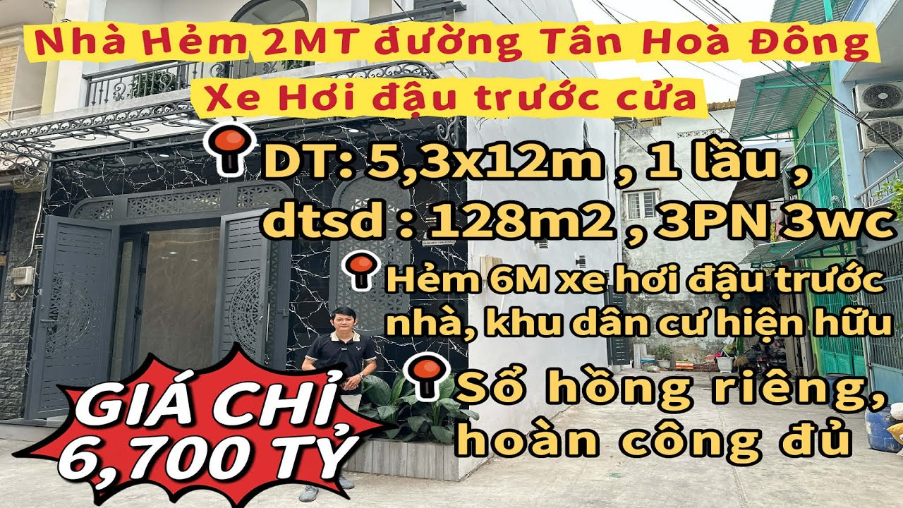 Quận Bình Tân - Nhà đẹp gốc 2 mặt tiền xe hơi ngũ nhà ngang hơn 5m có phòng ngũ trệt .