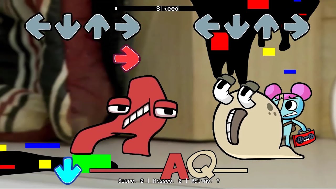 Alphabet Lore A and Q Vs Pibby Annoying Orange (High effort) Sings Sliced | FNF Sliced UTAU Cover