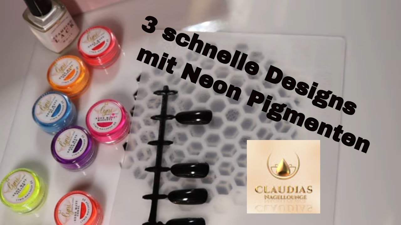 Neon Pigmente 3 einfache Designs