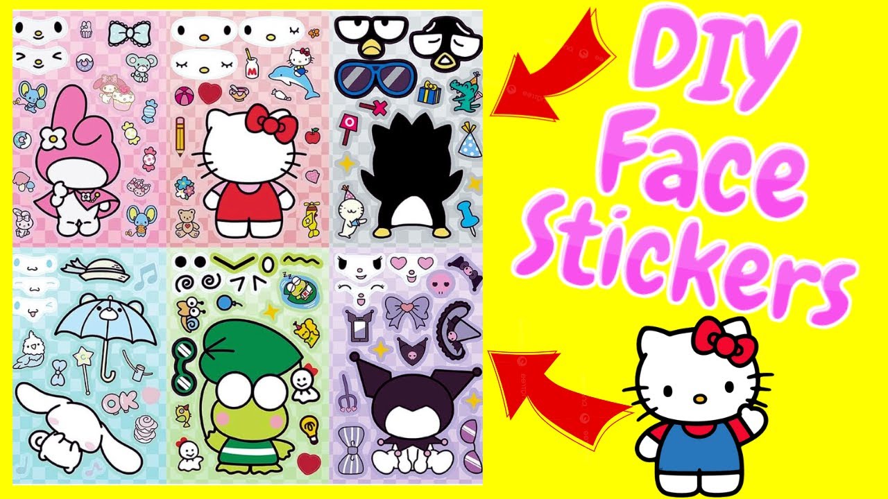 Hello Kitty and Friends DIY Silly Make a Face Stickers Activity