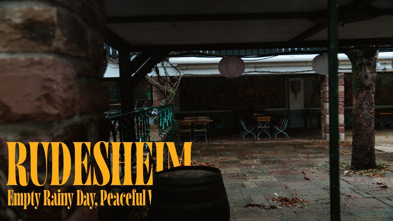 Rüdesheim Walking Tour 🇩🇪 | Empty Rainy Day, Peaceful Views & Mountain Walk | ASMR Rain Sounds