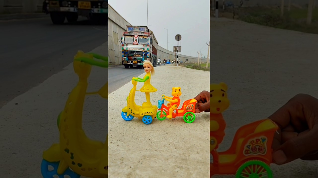 Remote Control Scooty Girl And Monkey Scooter Unboxing And Testing Short ||