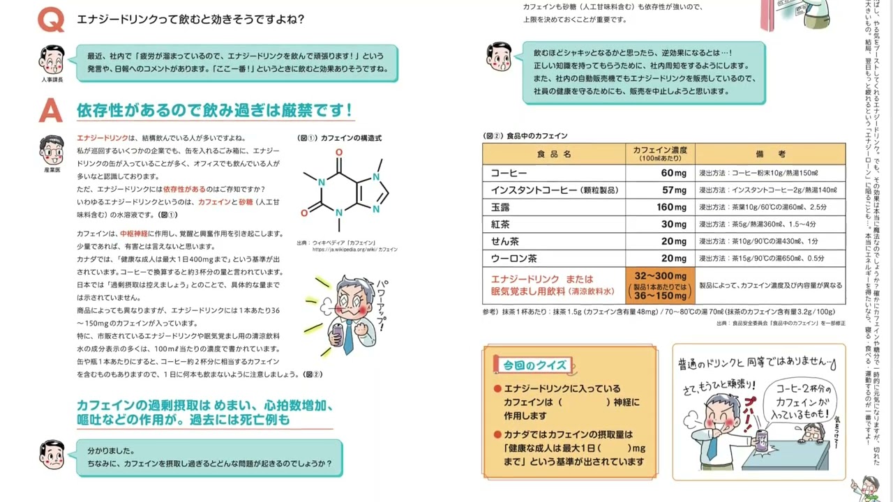 エナジードリンク#やさしい医学#医学を身近に#働く人の健康