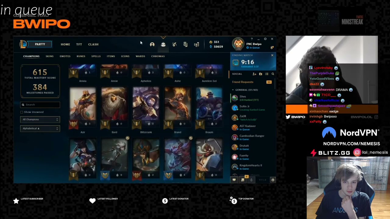 Nemesis watches Bwipo talk about him