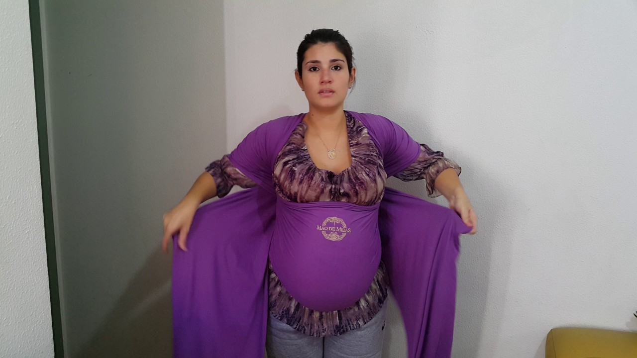 Como aliviar o peso da barriga grávida com Wrap Sling (Belly wrap to lose weight) Mão de Midas