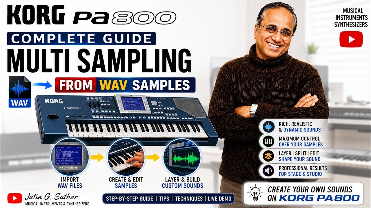 Korg PA800 | Multi Sampling from WAV samples (हिंदी) #korg #indianmusic  #tutorial