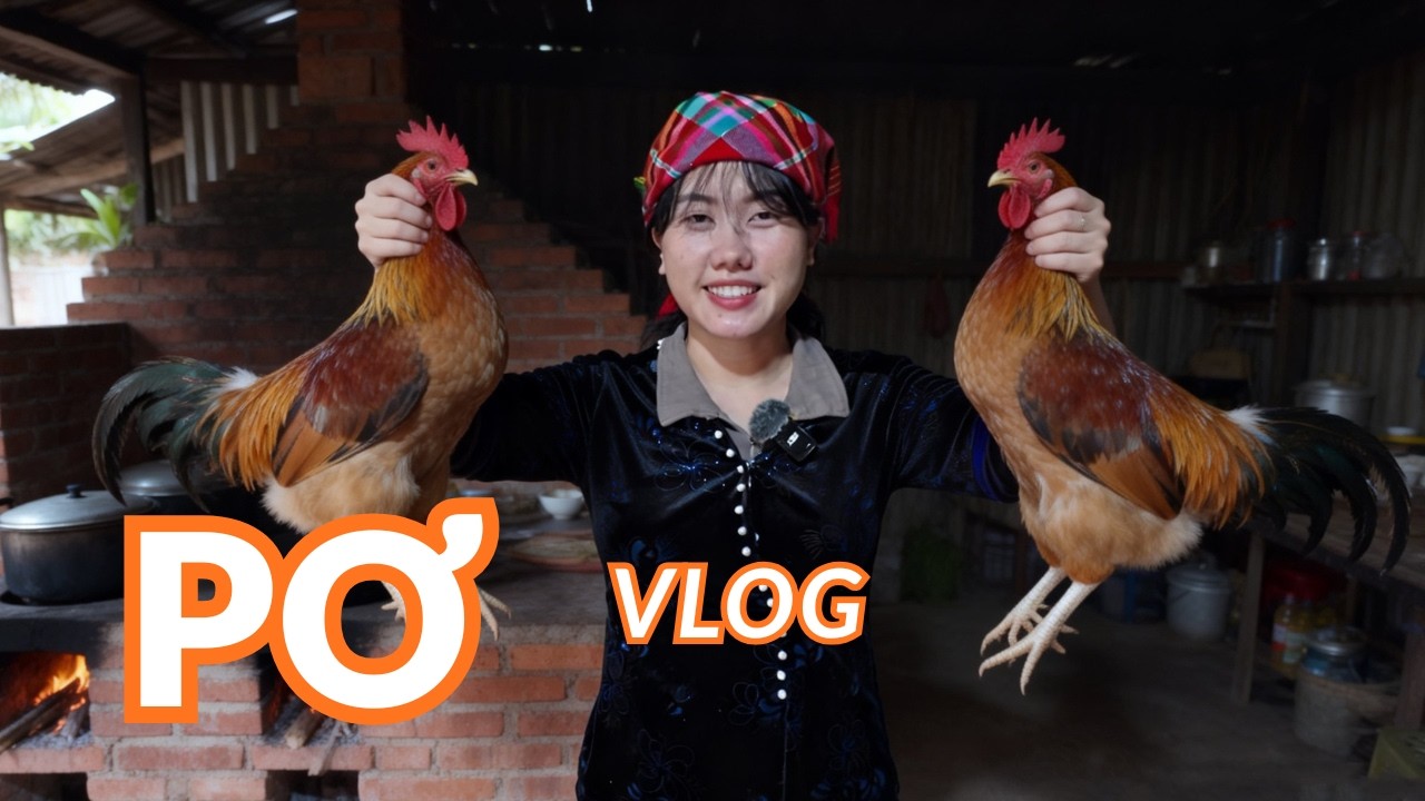Pơ Vlog | Ăn 2 con gà trong 1 Video