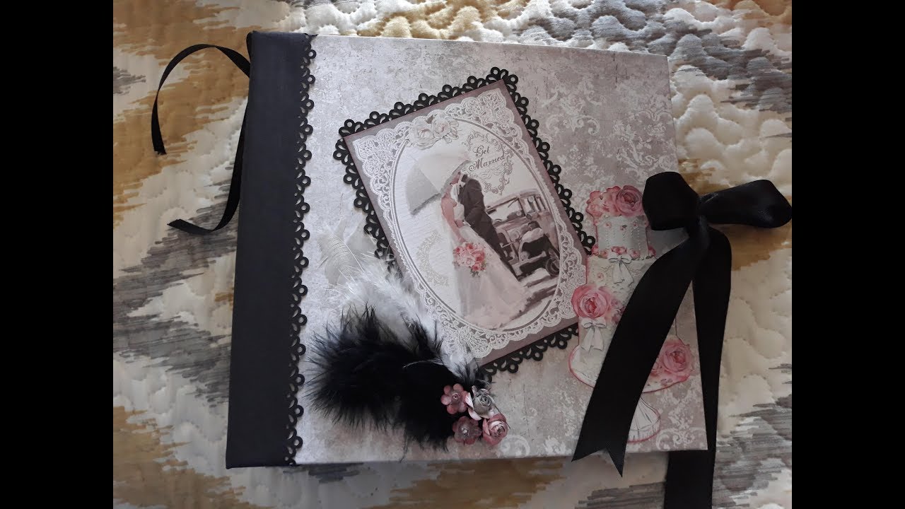 Álbum Boda con la colección Wedding de Stamperia que podéis encontrar en www.masscrap.com.