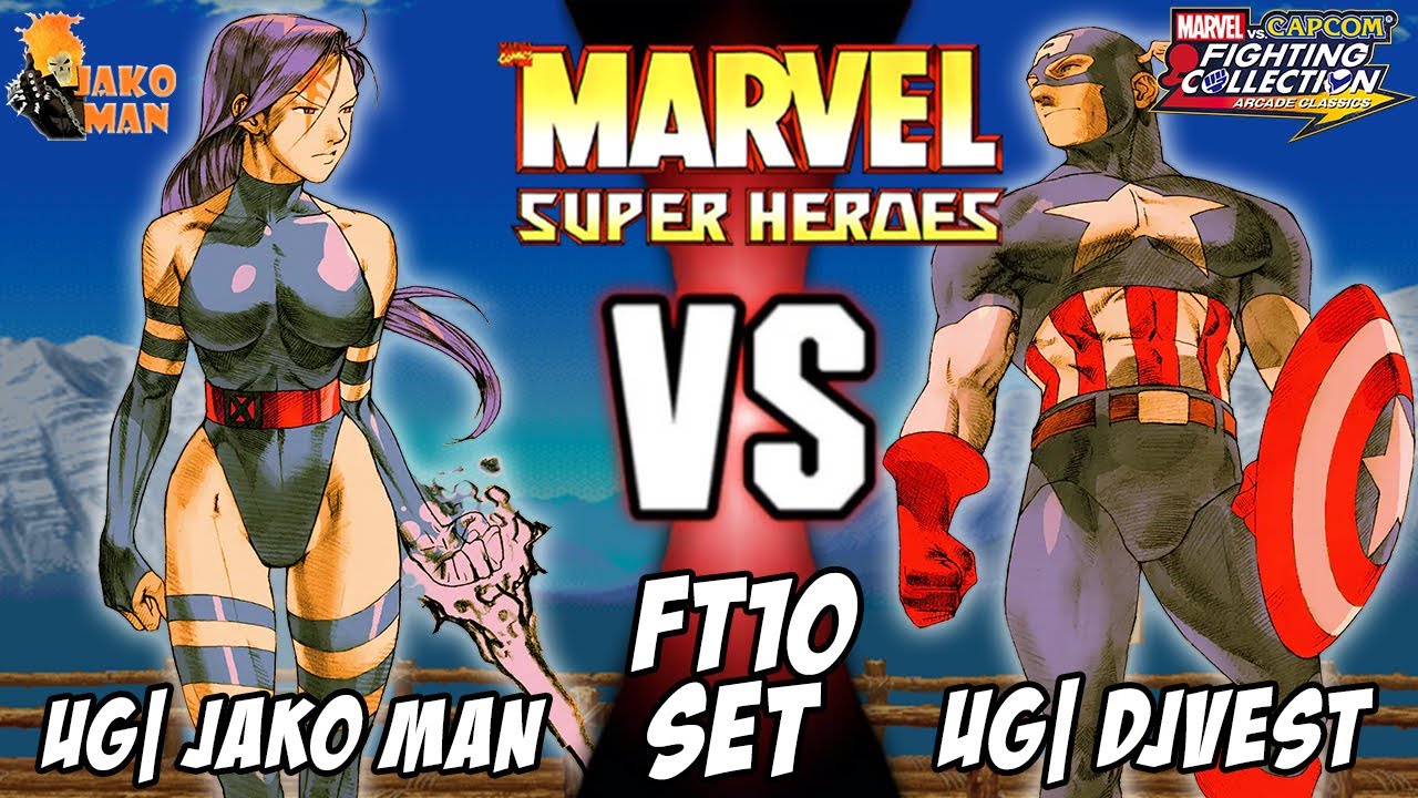 MVC Fighting Collection: Marvel Super Heroes - UG| Jako Man VS UG| DJVest (C.America) FT10 Set