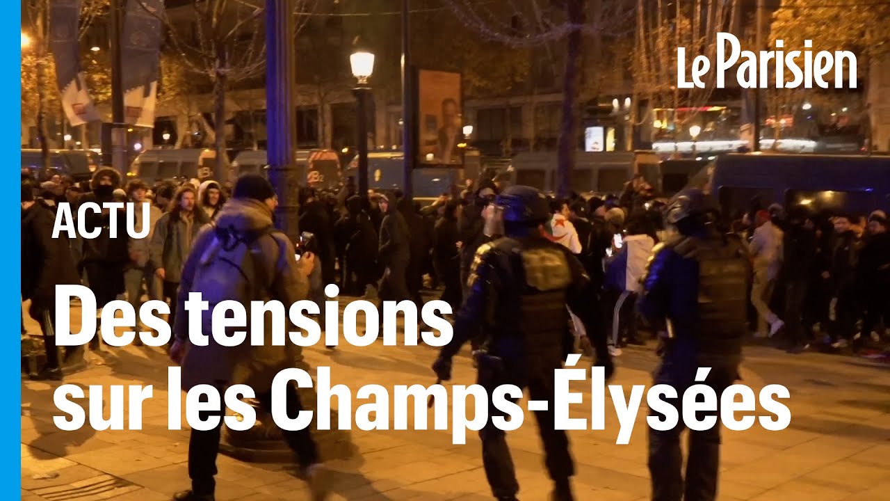 Des tensions sur les Champs-Elysées et plus de 100 interpellations après le match France - Maroc