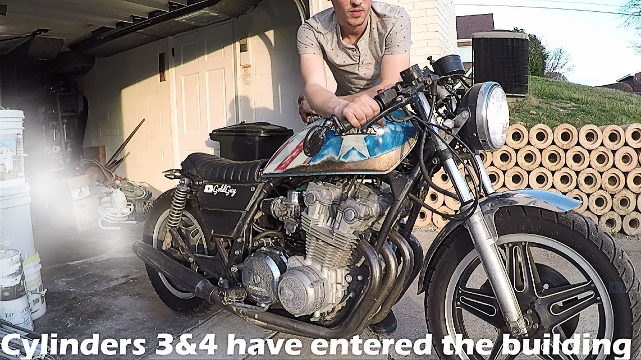 CB750 Cafe Racer First Cold Start of the Year