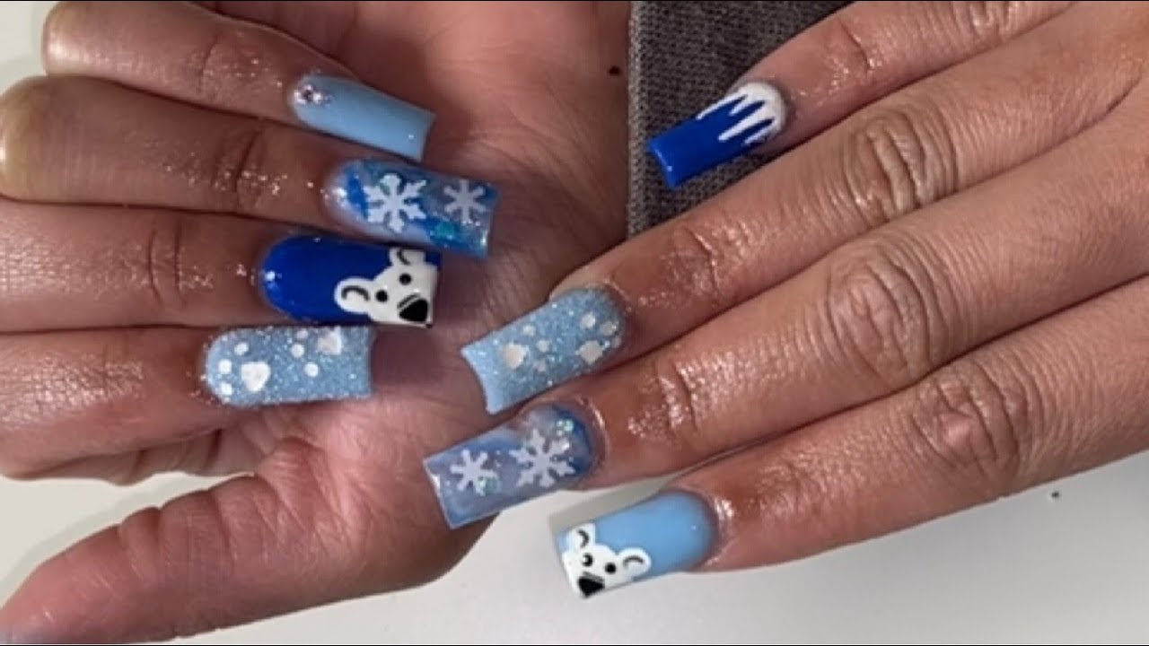 WINTER FREESTYLE NAILS | Watch Me Work
