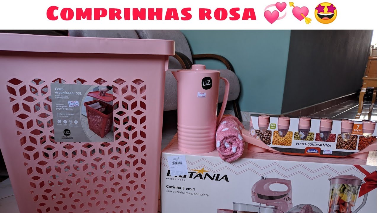 Comprinhas rosa + comprei meu kit de utensílios 😍😊