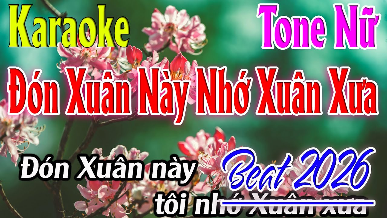 Đón Xuân Này Nhớ Xuân Xưa Karaoke Tone Nữ ( Cm ) Beat 2026 | Karaoke Lâm Organ