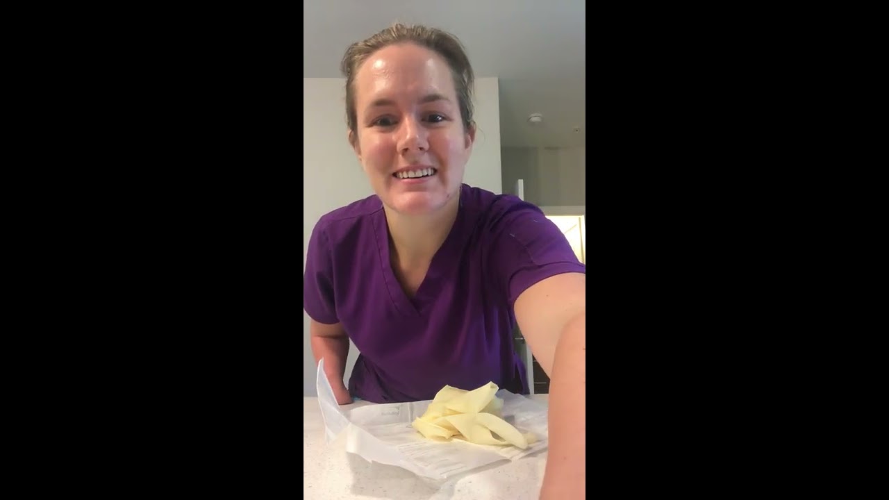 Putting on sterile gloves with one hand