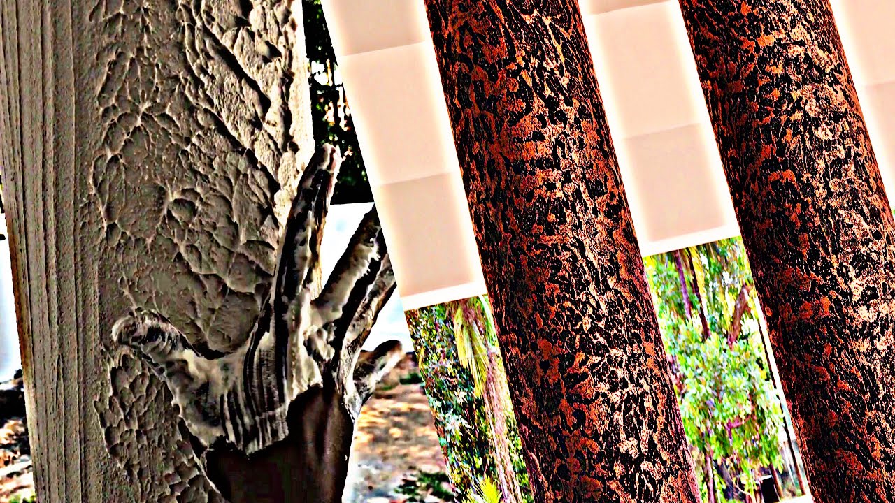 Exterior rustic putty texture on highlighting pillars in house| jotun paint|ENG SUB