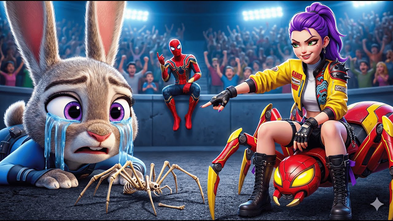 Rumi vs Judy Hops: The Race Between The Skeleton Spider And The Iron Spider 103 %