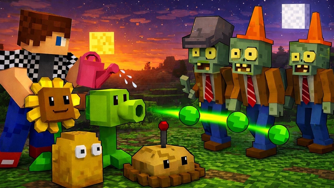 ZNOVU PLANTS VS ZOMBIES V MINECRAFTU 🧟🌱