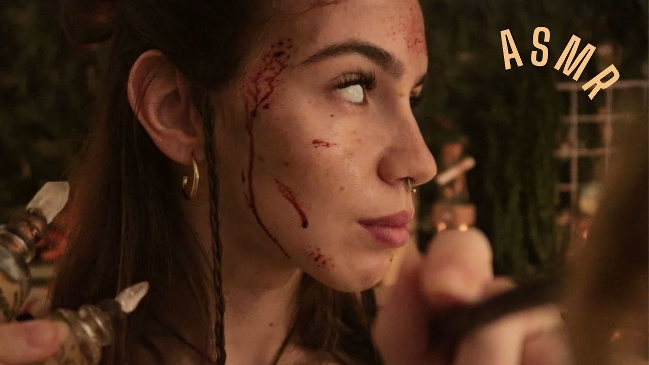 ASMR -TE MAQUIANDO PARA SER QUEIMADA (C&Acirc;MERA TOUCHING E MOUTH SONDS)