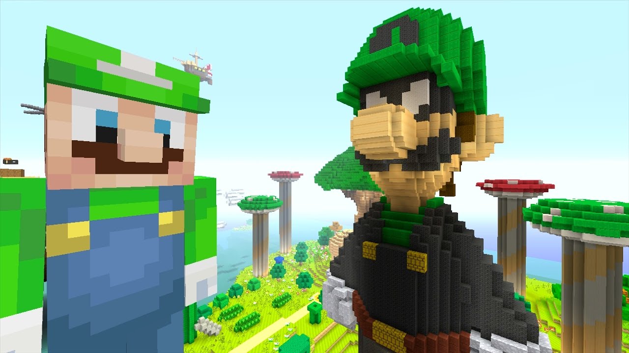 Minecraft Wii U - How To Super Mario - Mr. L STATUE [4]