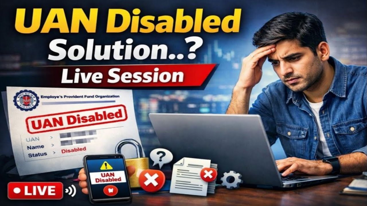 UAN Disabled Solution 🔥 | YouTube Live | EPFO Solution