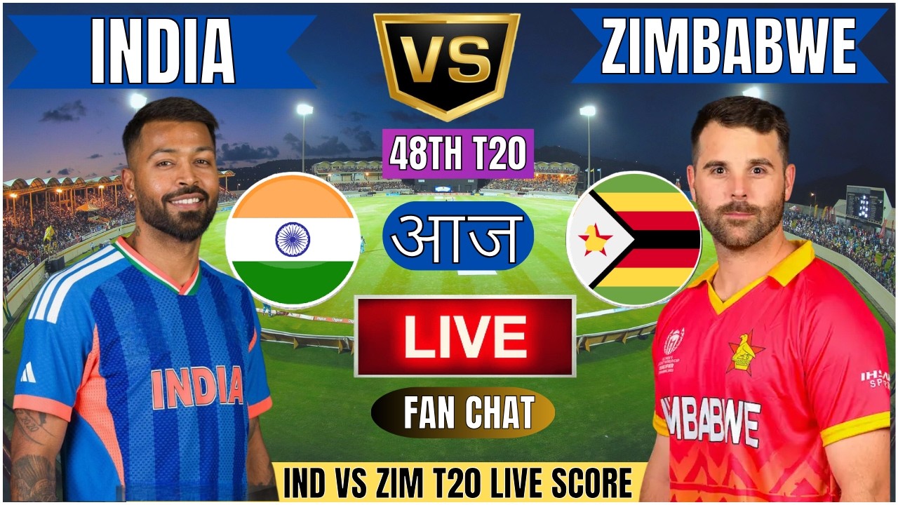 🔴Live IND Vs ZIM T20 WC Match | Live Cricket Match Today | ZIM vs IND 48th T20 Last 5 Overs