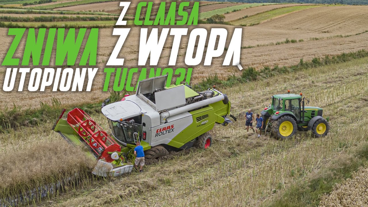 Mokre Żniwa 2024 🔥 WTOPA TUCANO?! 🔥 Claas Tucano 420 ✩ Claas Axion 810 | Agro FilNas