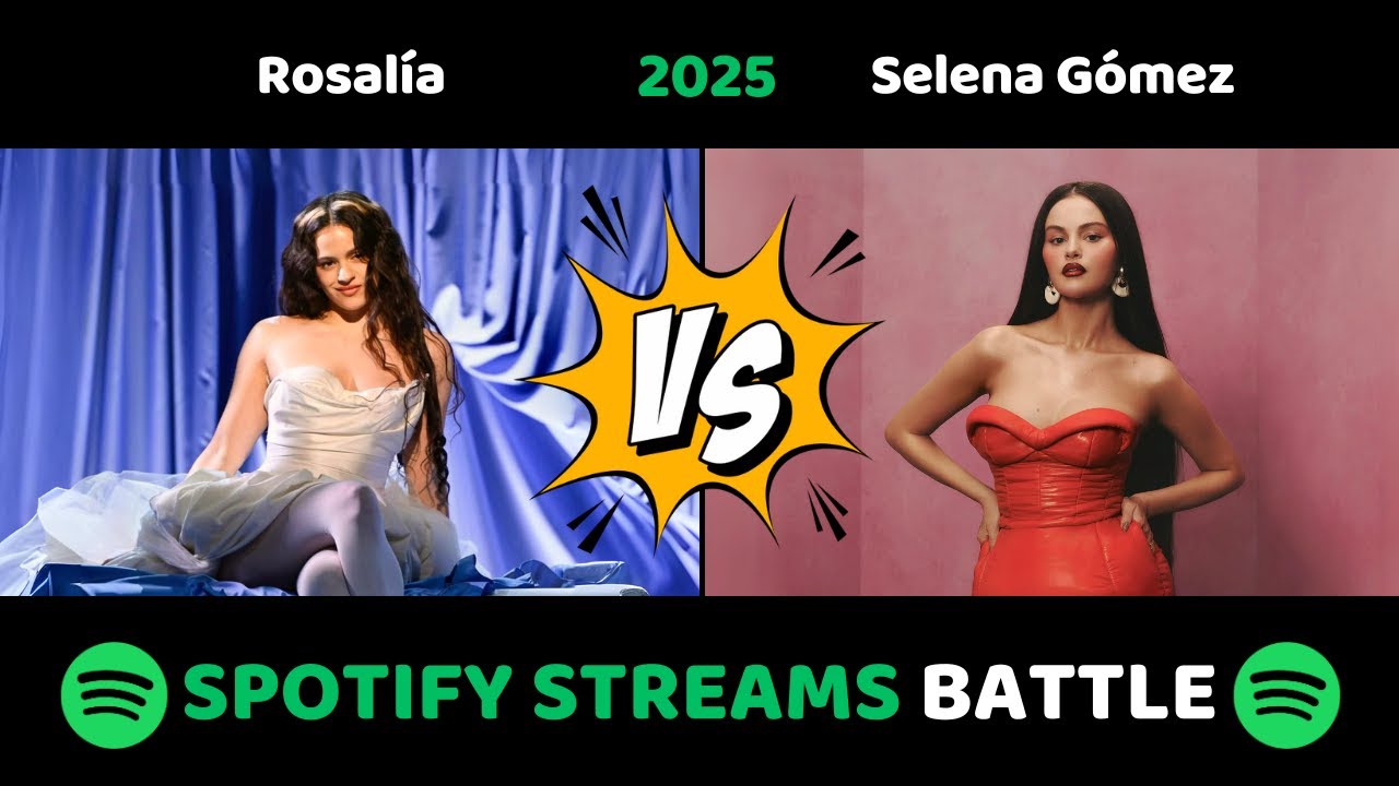 Rosalía vs Selena Gomez | TOP 100 Spotify 2025