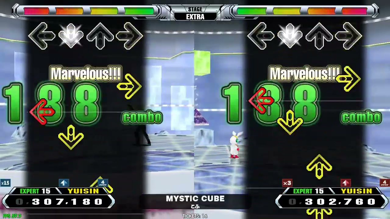(仮) 【DDR WORLD】 MYSTIC CUBE / こふ [SINGLE EXPERT] 譜面確認+Clap