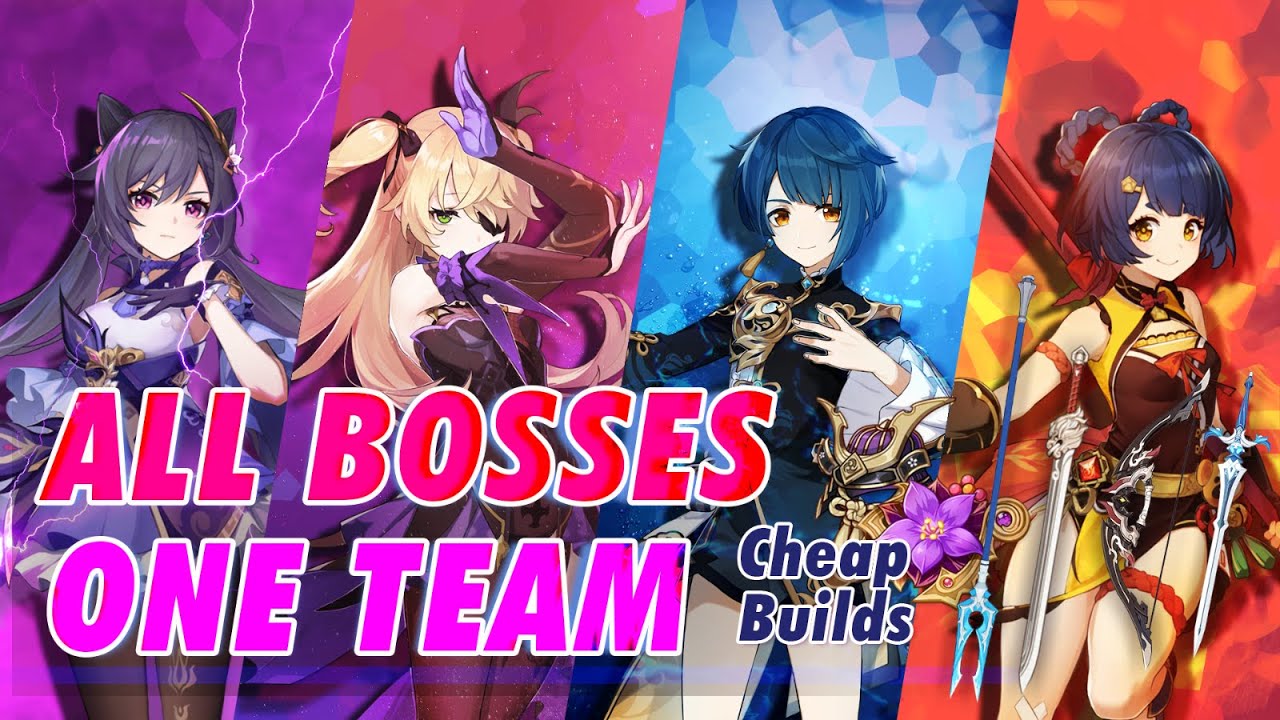 Cheap Team Comp on Boss Enemies | Keqing Fischl Xingqiu Xiangling | Guide Combo Gameplay