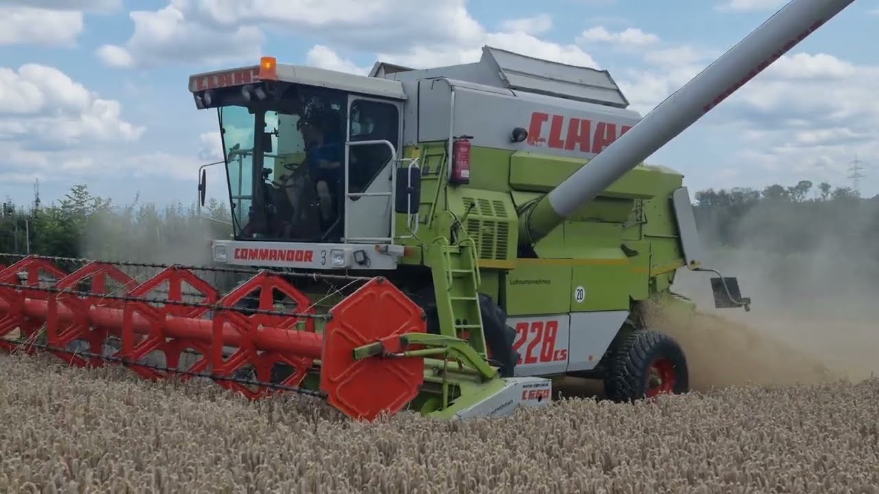 CLAAS COMMANDOR 228 CS | Eine echte Waffe frisst sich durch schweren Weizenbestand!