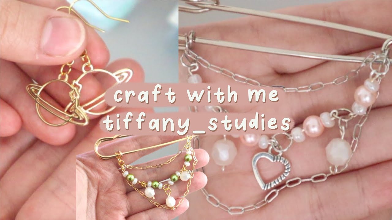 craft with me | new beading needle, earrings, and beaded pins | tiffany_studies #beadedjewelry