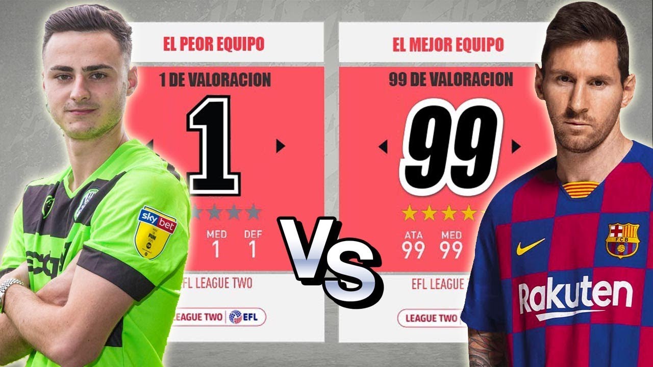 EL PEOR EQUIPO (1) vs EL MEJOR EQUIPO (99) - FIFA 20 Modo Carrera