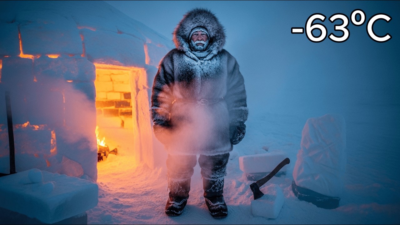 Hombre Construye Casa de Hielo en 72 Horas a −63°C en el Ártico Ruso | Supervivencia Extrema