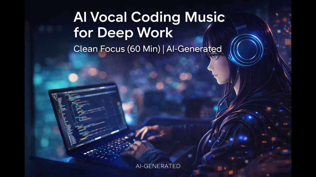 Vocal Coding Music for Deep Work | Clean Focus (60 Min)