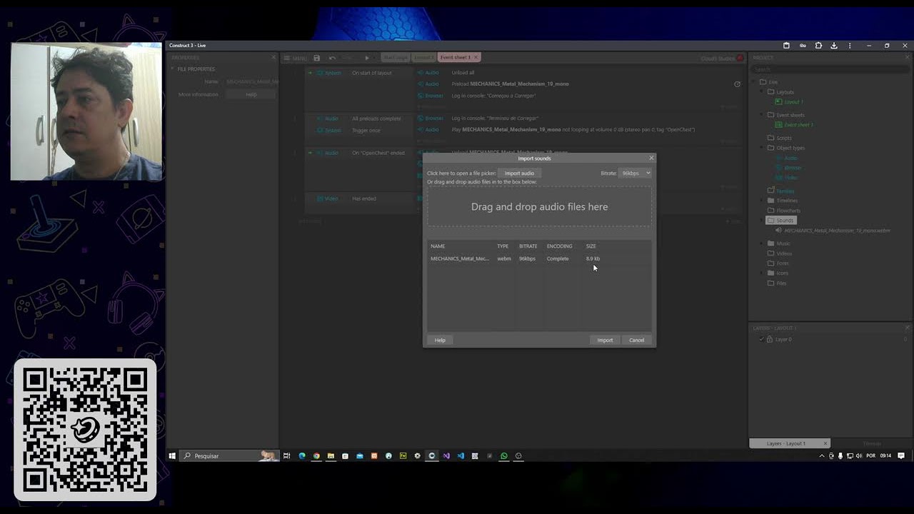 Construct3 - Otimização de Áudio e Vídeo