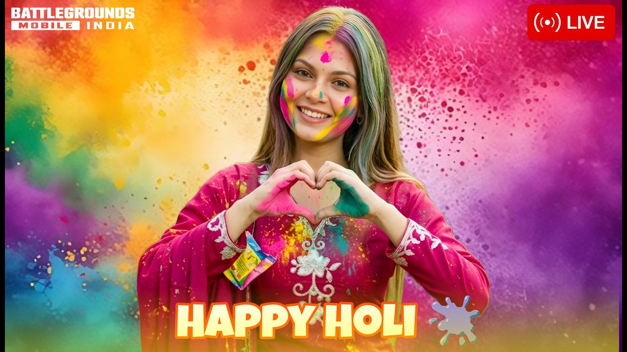 HAPPY HOLI GUYS 💗🤍 ✨ |FACECAM| - OsmGirlisLive #gmilive #pubgmobile #bgmi  #shortsfeed