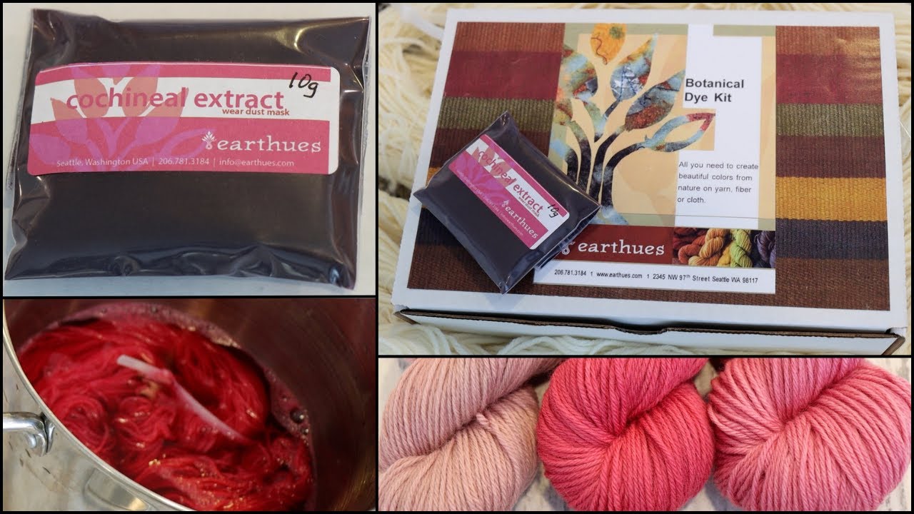 Dyeing Wool Yarn with Cochineal Extract; Shifting the Hue w/ Iron & Cream of Tartar (Dyepot PS #75)
