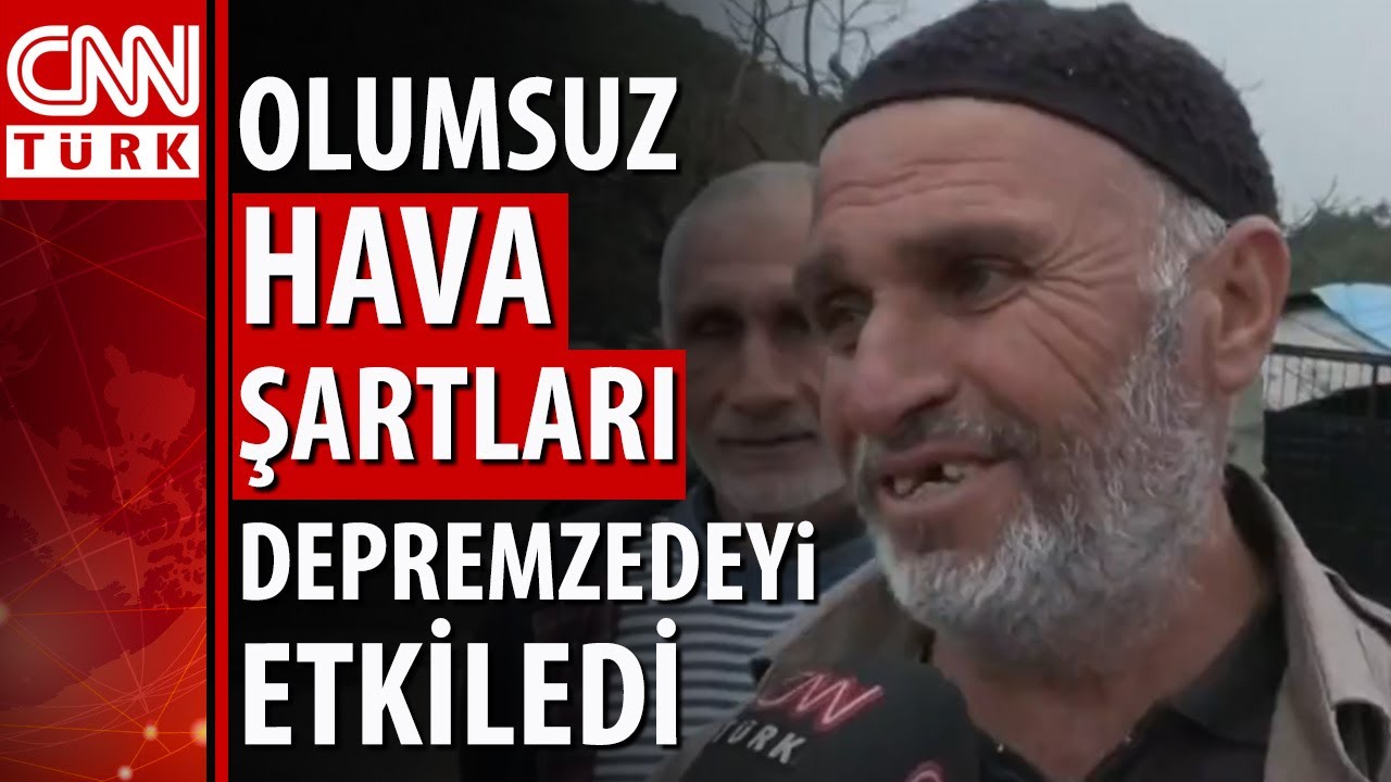İslahiye'de yağış etkisini artırdı! Olumsuz hava şartları depremzedeleri etkiliyor