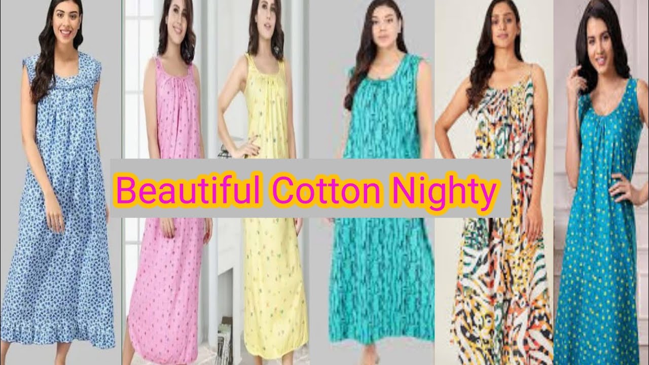 बहती खूबसूरत🔥 Sleeveless Cotton Nighty Dress 2022 ||🤗