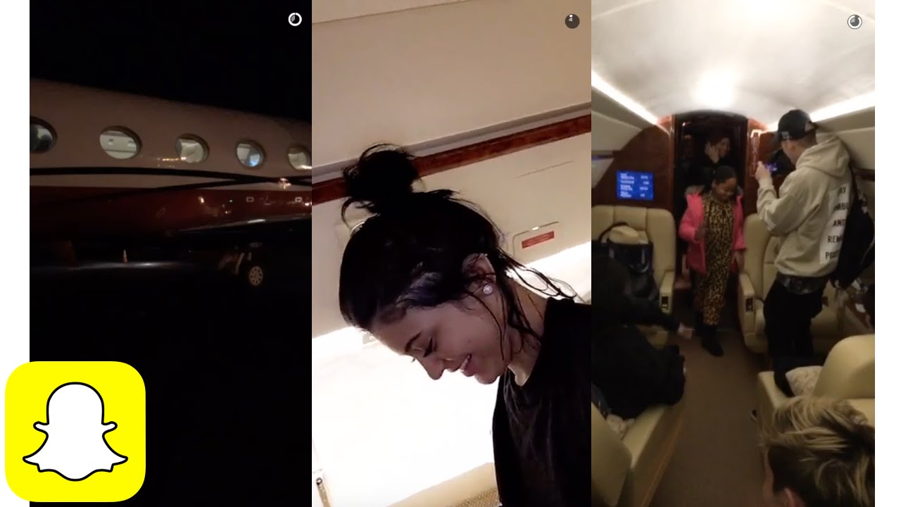 Kylie Jenner on a private plane on Snapchat | Kylie Snaps