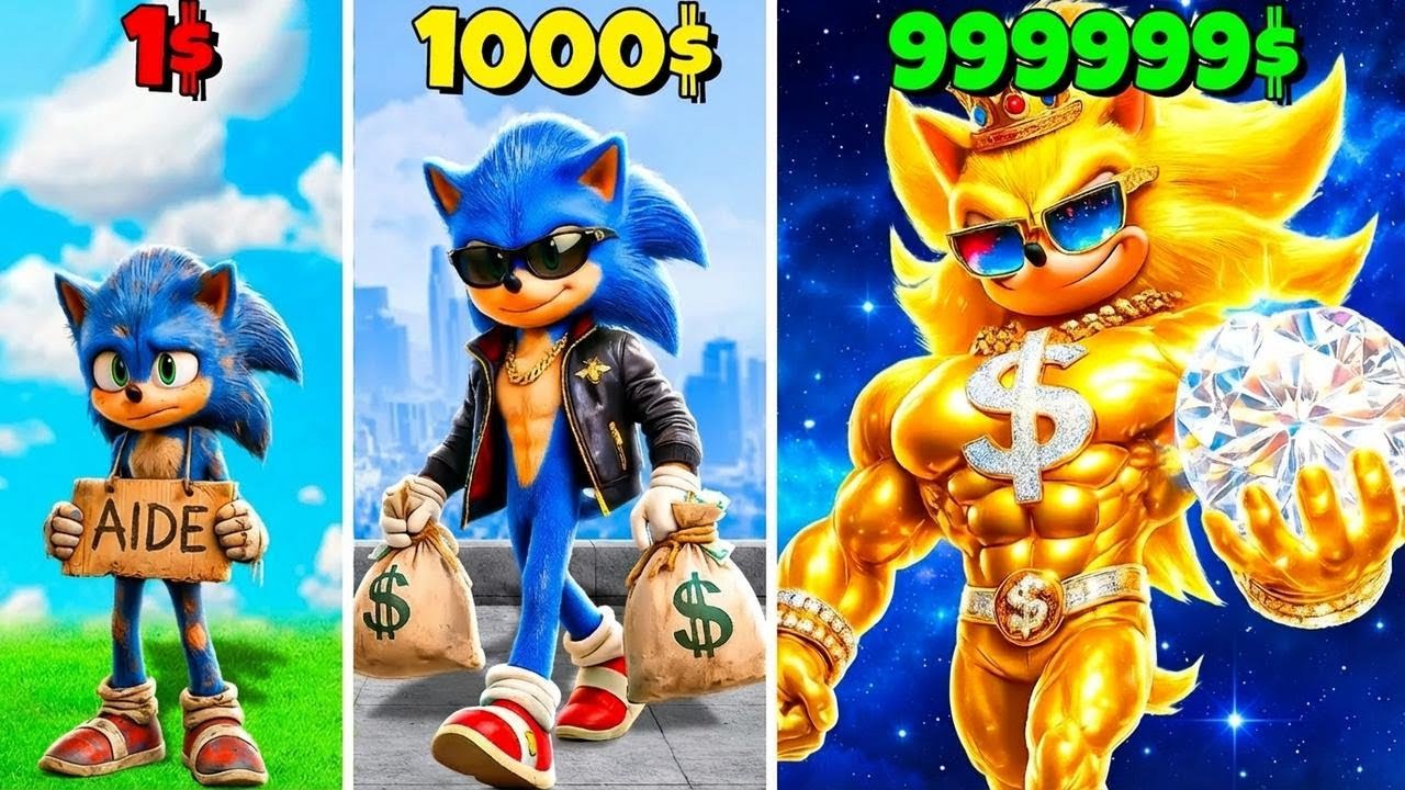 Sonic passe de fauché à millionnaire dans GTA 5 ! (mod Sonic le film)