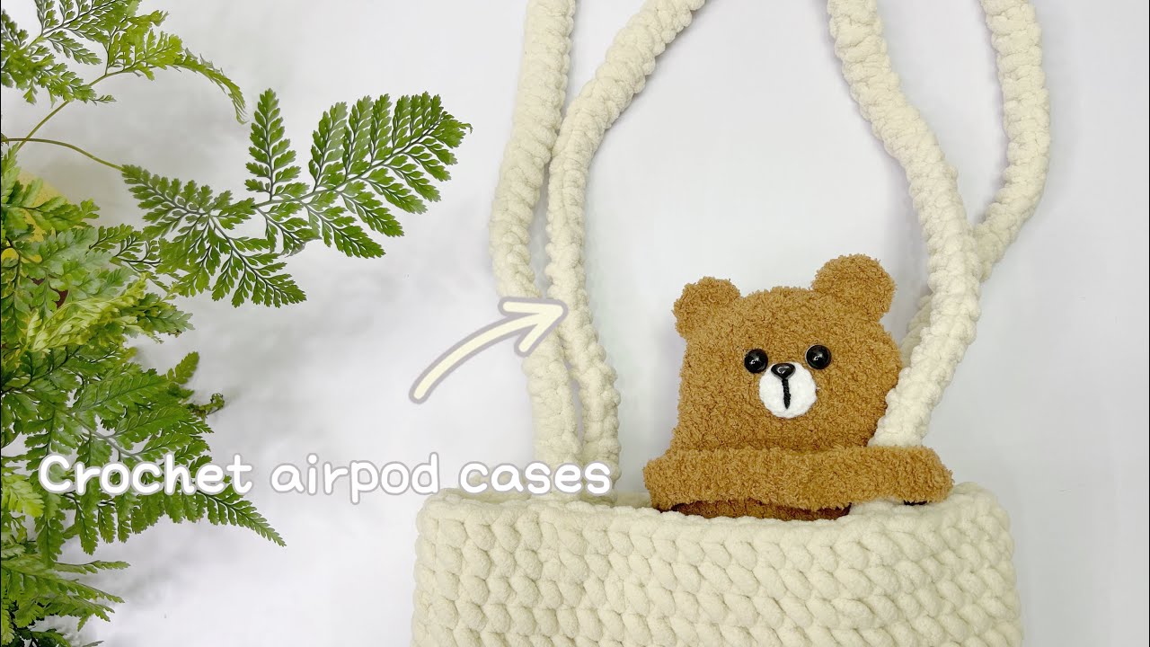 How To Crochet Bear Shaped Airpod Case| Hướng Dẫn Móc Túi Đựng Airpod Hình Gấu Đơn Giản| Bemocrochet